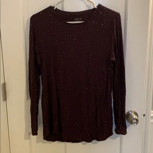 Apt. 9 maroon sparkle top